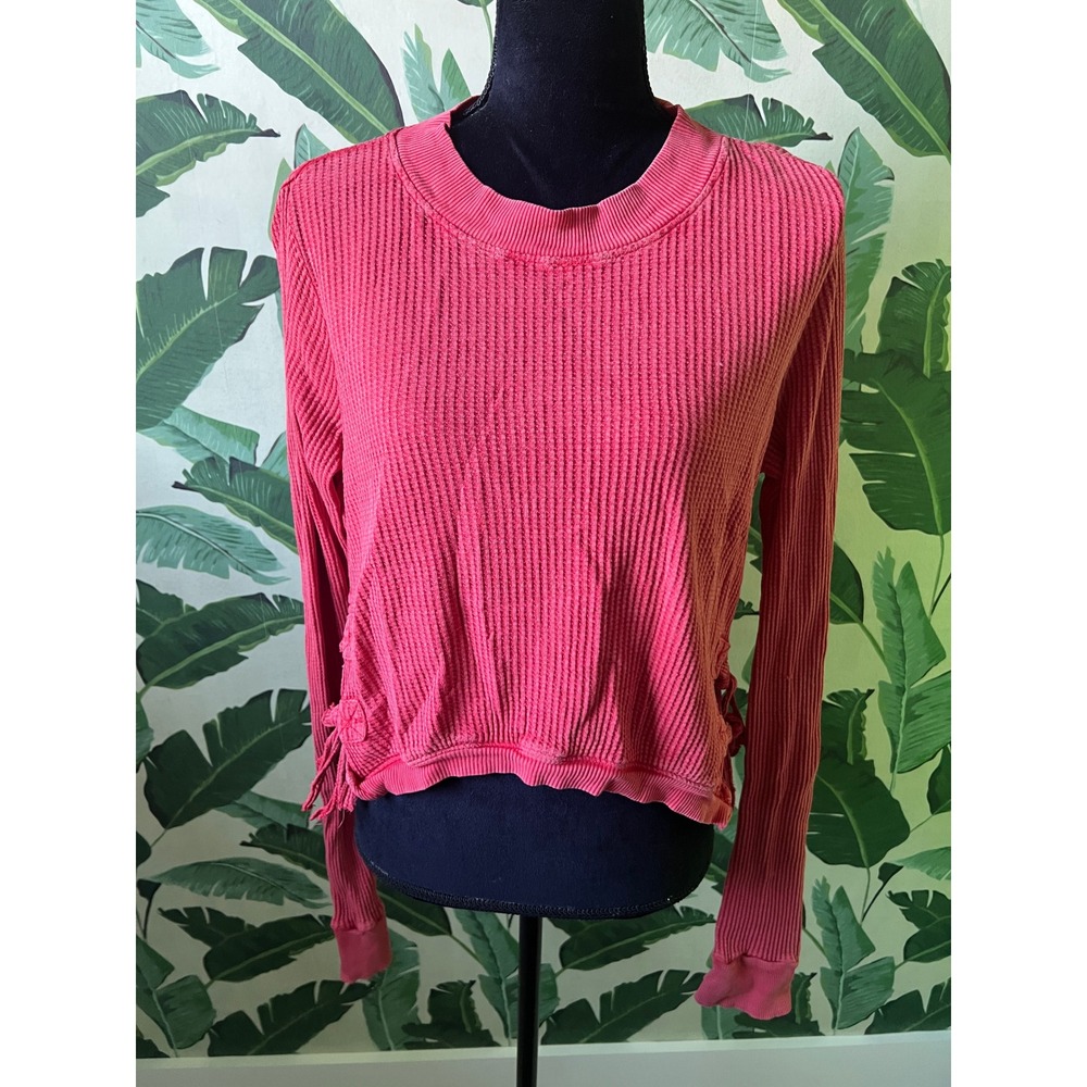 Free People FP One Thermal Top Womens Medium Red
